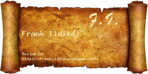 Frank Ildikó névjegykártya