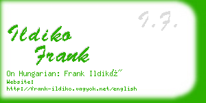 ildiko frank business card